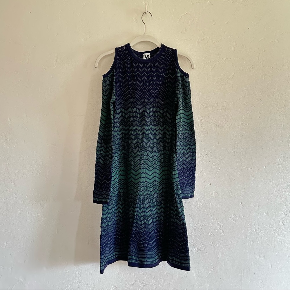 M Missoni open shoulder knit dress Sz 42